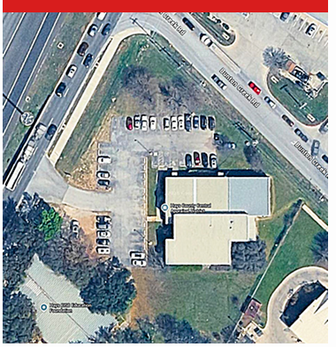Bird's eye view of the appraisal building.